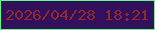 文字の大きさ：4、枠の色：60ff87、背景の色：32105c、文字の色：8e2b31 無料ブログパーツのブログ時計