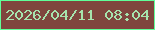 文字の大きさ：1、枠の色：60ff99、背景の色：7f463e、文字の色：a6e4ad 無料ブログパーツのブログ時計
