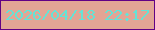 文字の大きさ：4、枠の色：610185、背景の色：e2a595、文字の色：64e3d6 無料ブログパーツのブログ時計