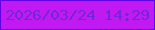 文字の大きさ：2、枠の色：6101e5、背景の色：c019f2、文字の色：7425d8 無料ブログパーツのブログ時計
