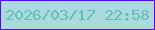文字の大きさ：2、枠の色：6101f3、背景の色：a9dae0、文字の色：65bfaf 無料ブログパーツのブログ時計