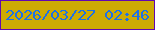 文字の大きさ：4、枠の色：6107b0、背景の色：cdab03、文字の色：1d71e7 無料ブログパーツのブログ時計