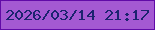 文字の大きさ：3、枠の色：610aa7、背景の色：a459d2、文字の色：1c236f 無料ブログパーツのブログ時計