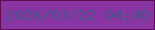 文字の大きさ：1、枠の色：610b53、背景の色：8834a3、文字の色：46548c 無料ブログパーツのブログ時計