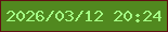 文字の大きさ：5、枠の色：610f14、背景の色：51891f、文字の色：a4fe84 無料ブログパーツのブログ時計