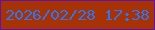 文字の大きさ：2、枠の色：6112ab、背景の色：a63205、文字の色：2c76f5 無料ブログパーツのブログ時計