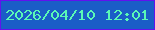 文字の大きさ：3、枠の色：6112ee、背景の色：1a5dc7、文字の色：5af8b6 無料ブログパーツのブログ時計