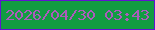 文字の大きさ：2、枠の色：6113d1、背景の色：129c41、文字の色：ad5bbc 無料ブログパーツのブログ時計