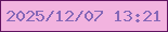 文字の大きさ：1、枠の色：611461、背景の色：f2b3df、文字の色：8667b8 無料ブログパーツのブログ時計