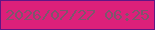 文字の大きさ：2、枠の色：611585、背景の色：dc207a、文字の色：7e566c 無料ブログパーツのブログ時計