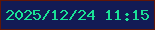 文字の大きさ：5、枠の色：611607、背景の色：121b55、文字の色：1ae297 無料ブログパーツのブログ時計
