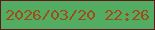 文字の大きさ：5、枠の色：61181d、背景の色：52ad62、文字の色：a04c19 無料ブログパーツのブログ時計