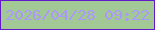 文字の大きさ：1、枠の色：6119ca、背景の色：a2c995、文字の色：ac98f8 無料ブログパーツのブログ時計