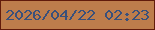 文字の大きさ：1、枠の色：611b0b、背景の色：bd7d4c、文字の色：39507b 無料ブログパーツのブログ時計