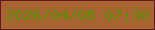 文字の大きさ：1、枠の色：611b1f、背景の色：a86533、文字の色：598f00 無料ブログパーツのブログ時計