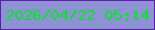 文字の大きさ：1、枠の色：611bb0、背景の色：8d93d2、文字の色：06e529 無料ブログパーツのブログ時計