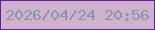 文字の大きさ：4、枠の色：611db0、背景の色：d0b2cc、文字の色：8395b1 無料ブログパーツのブログ時計