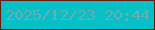 文字の大きさ：2、枠の色：611e0f、背景の色：05c1c7、文字の色：6caeb0 無料ブログパーツのブログ時計
