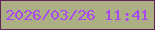 文字の大きさ：1、枠の色：612254、背景の色：acaf83、文字の色：a849ef 無料ブログパーツのブログ時計