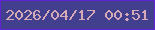 文字の大きさ：2、枠の色：6122d5、背景の色：423f8e、文字の色：d6a9b9 無料ブログパーツのブログ時計