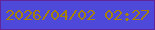 文字の大きさ：2、枠の色：612499、背景の色：4f49da、文字の色：a58205 無料ブログパーツのブログ時計