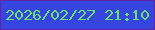 文字の大きさ：2、枠の色：6124a6、背景の色：3645e0、文字の色：66e26d 無料ブログパーツのブログ時計