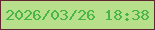 文字の大きさ：3、枠の色：612631、背景の色：b8e08c、文字の色：48b547 無料ブログパーツのブログ時計