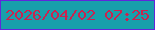 文字の大きさ：2、枠の色：6126db、背景の色：189fab、文字の色：ca234f 無料ブログパーツのブログ時計