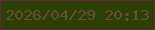 文字の大きさ：4、枠の色：612843、背景の色：2c4002、文字の色：644d33 無料ブログパーツのブログ時計