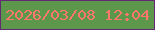 文字の大きさ：2、枠の色：612874、背景の色：5d974c、文字の色：fe7670 無料ブログパーツのブログ時計