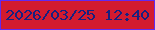 文字の大きさ：3、枠の色：612af0、背景の色：d21b2f、文字の色：16207f 無料ブログパーツのブログ時計