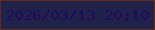 文字の大きさ：1、枠の色：612c1b、背景の色：20224a、文字の色：1f0a5e 無料ブログパーツのブログ時計