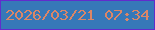 文字の大きさ：4、枠の色：612ccc、背景の色：3678b8、文字の色：db8667 無料ブログパーツのブログ時計