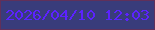 文字の大きさ：2、枠の色：61305a、背景の色：393c7b、文字の色：5c22ff 無料ブログパーツのブログ時計