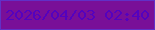 文字の大きさ：1、枠の色：6130c7、背景の色：790f98、文字の色：5402be 無料ブログパーツのブログ時計