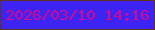 文字の大きさ：2、枠の色：61311a、背景の色：3e24f3、文字の色：d30793 無料ブログパーツのブログ時計