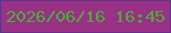 文字の大きさ：3、枠の色：61318d、背景の色：993284、文字の色：4bab3a 無料ブログパーツのブログ時計