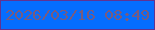 文字の大きさ：1、枠の色：613291、背景の色：056dfe、文字の色：795b7e 無料ブログパーツのブログ時計