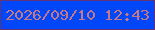 文字の大きさ：5、枠の色：613377、背景の色：0047f9、文字の色：c67984 無料ブログパーツのブログ時計