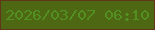 文字の大きさ：1、枠の色：61371c、背景の色：4d6712、文字の色：529021 無料ブログパーツのブログ時計