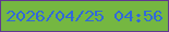 文字の大きさ：2、枠の色：613791、背景の色：75b741、文字の色：3169d9 無料ブログパーツのブログ時計