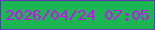 文字の大きさ：5、枠の色：6137b8、背景の色：1bb554、文字の色：cb0ef3 無料ブログパーツのブログ時計