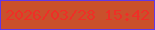 文字の大きさ：3、枠の色：6138e7、背景の色：ca502b、文字の色：ee2f27 無料ブログパーツのブログ時計