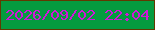 文字の大きさ：1、枠の色：613900、背景の色：059b3f、文字の色：d017d8 無料ブログパーツのブログ時計