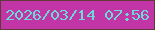 文字の大きさ：3、枠の色：61393a、背景の色：c235a7、文字の色：6cd9d5 無料ブログパーツのブログ時計