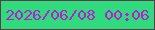 文字の大きさ：1、枠の色：613a4d、背景の色：2fdb7d、文字の色：b71dd2 無料ブログパーツのブログ時計