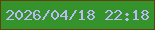 文字の大きさ：3、枠の色：614011、背景の色：34942b、文字の色：bcb9f6 無料ブログパーツのブログ時計