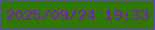 文字の大きさ：5、枠の色：6143c5、背景の色：307707、文字の色：8414c9 無料ブログパーツのブログ時計