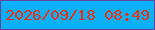 文字の大きさ：3、枠の色：61449e、背景の色：0ab1f8、文字の色：ec2f0e 無料ブログパーツのブログ時計