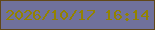 文字の大きさ：1、枠の色：614719、背景の色：70719c、文字の色：938200 無料ブログパーツのブログ時計